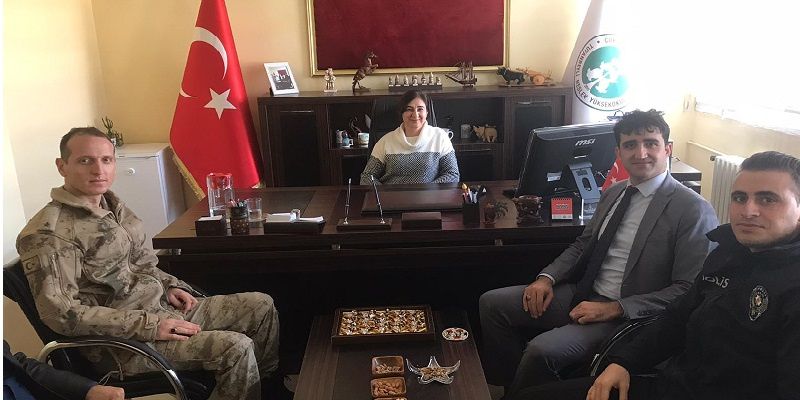 Tufanbeyli Kaymakamı  Ömer SEVGİLİ Jandarma Komutanı Mehmet DURMUŞ ve Emniyet Amiri Cengiz ÖZTÜRK okulumuzu ziyaret etti.
